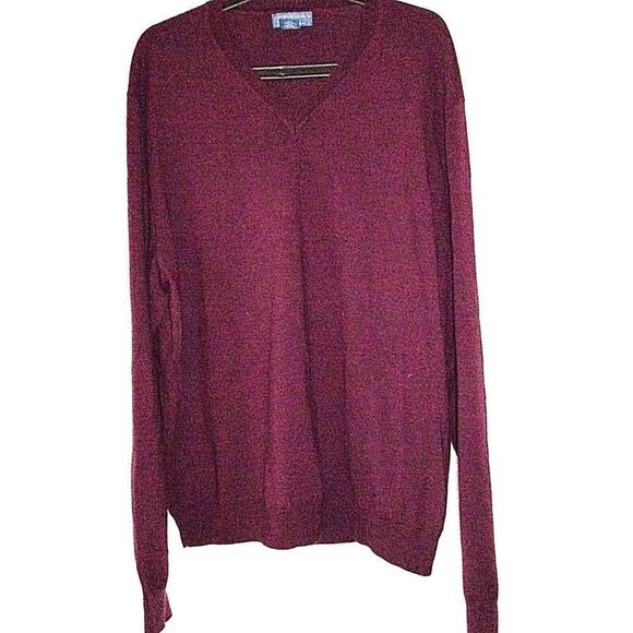 joseph  & Lyman Other - Joseph & Lyman Mens Sweater NWOT Size XXL Burgundy Blend 100% Merino Wool